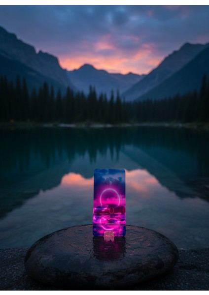 Pleksi Telefon Standı ve Telefon Tutucu Premium Neon Araba Epoksi Baskı Tasarım indirimleri