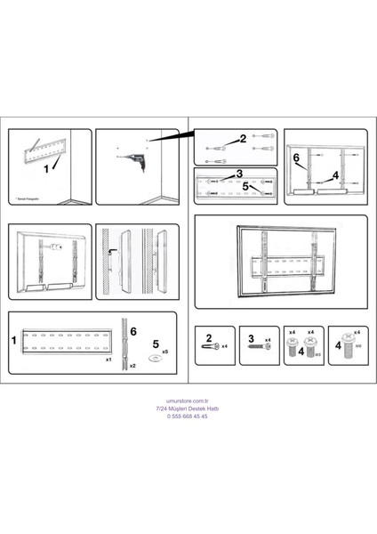Next YE-42020G6 42" Full Hd LED 37-55 Inç Uyumlu Televizyon Duvar Askı Aparatı fiyatları