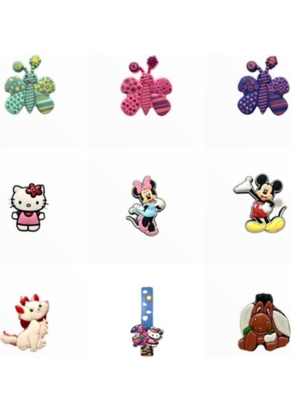 2'li Plastik Lisanslı Kırmızı Mickey Minnie Çocuk Düğme Mobilya Kulp fırsatları