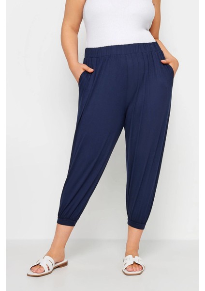 Büyük Beden Paçası ve Beli Lastik Detaylı Cepli Jogger Pantolon 144780 fiyatları