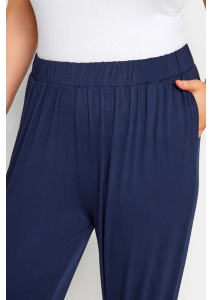 Büyük Beden Paçası ve Beli Lastik Detaylı Cepli Jogger Pantolon 144780 fırsatları