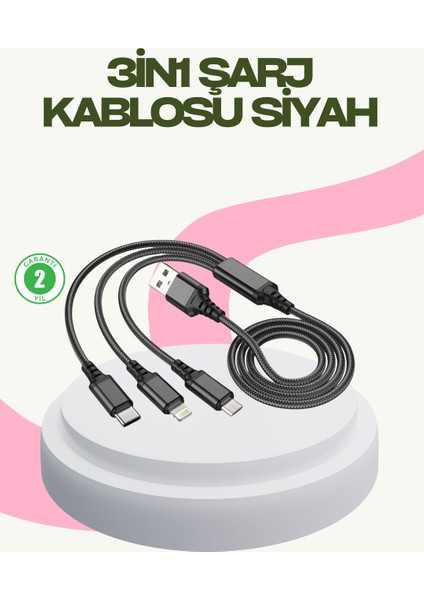 Zengezur Hızlı Şarj Destekli Çoklu Şarj Kablosu – Seyahat ve Günlük Kullanım