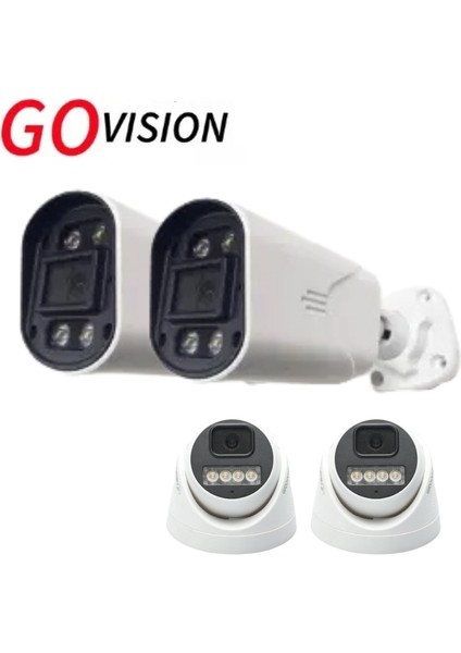 Go Vision 4 Adet 2mp Ahd Güvenlik Kamerası – Full Hd, Gece Görüşlü