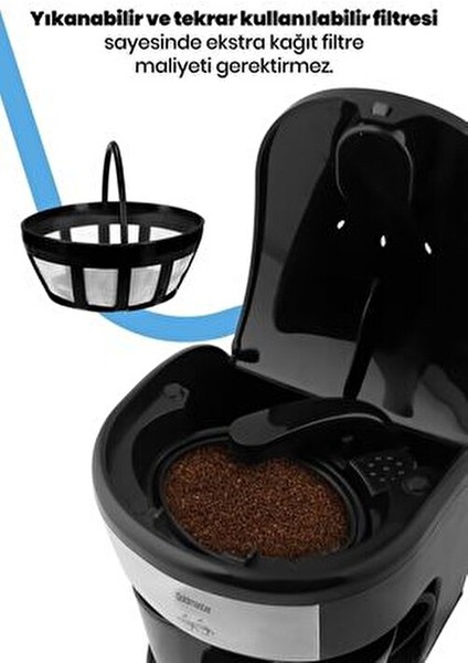 Coffee Smart IN-6300 Filtre Kahve Makinası - Siyah