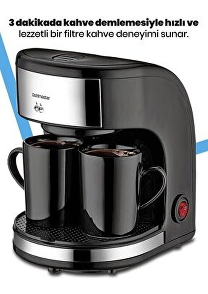 Coffee Smart IN-6300 Filtre Kahve Makinası - Siyah