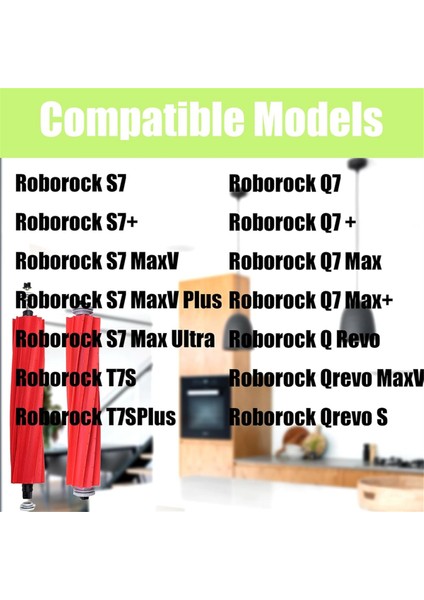 Roborock S7 Maxv Plus, S7 Max Ultra T7SPLUS, Q7+, Q7 Max, Qrevo Maxv, Qrevo S Robot Süpürge Parçaları Için Silindir Fırça Değişimi (Yurt Dışından) modelleri