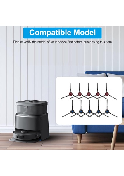 Ecovacs Deebot T30 Pro OMNI/T30PRO Robot Süpürge Yedek Parçalarıyla Uyumlu 10 Adet Yan Fırça (Yurt Dışından) indirimleri