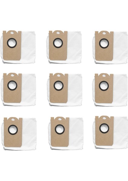 Vıomı S9 Robot Süpürge Için 9 Adet Toz Torbası Sızdırmaz Toz Torbası Yedek Parça Seti (Yurt Dışından)