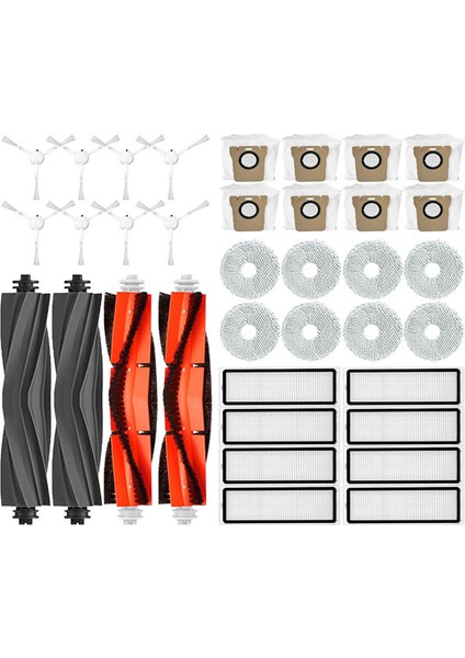 Xiaomi Mijia Omni 1s B101CN, Dreame L10S Ultra Yedek Parçalar Silindir Ana Yan Fırça Hepa Filtre Paspas Toz Torbası (Yurt Dışından)