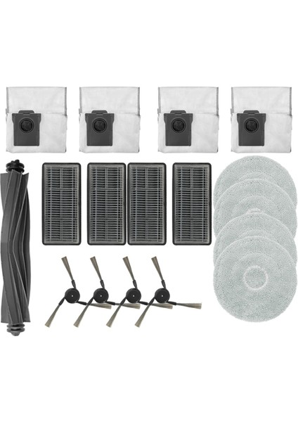 Dreame X40 Master Yedek Parça Aksesuarları Ana Yan Fırça Hepa Filtre Paspas Bezi Toz Torbası (Yurt Dışından)