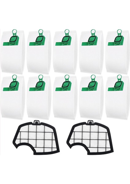 Vorwerk Kobold VK140 VK150 FP140 FP150 Için 2 Filtreli 10 Adet Elektrikli Süpürge Torbası (Yurt Dışından)