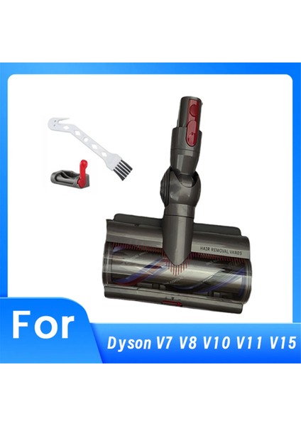 Dyson V7/V8/V10/V11/V15 Elektrikli Süpürge Başlıkları Için Hızlı Çıkarmalı Doğrudan Tahrikli Fırça Başlığı (Switch Lock ile Sert Ahşap Zeminler Için) (Yurt Dışından)