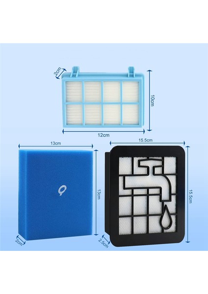 Philips Powerpro Compact ve Active Elektrikli Süpürge FC8010/01 FC9331 FC9332 FC9555, FC9556 Için Yedek Filtre Seti (Yurt Dışından) modelleri