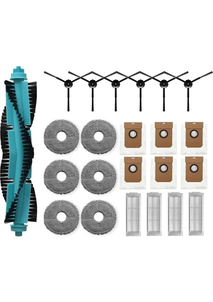 Cecotec Conga 11090 Spin Revolution Yedek Parça Aksesuarları Ana Yan Fırça Hepa Filtre Paspas Toz Torbası (Yurt Dışından)
