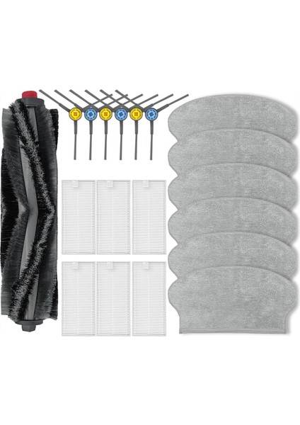 Eureka NER600 Ana Yan Fırça Hepa Filtre Paspas Bezi Robot Süpürge Yedek Parça Aksesuar Değiştirme Kiti (Yurt Dışından)