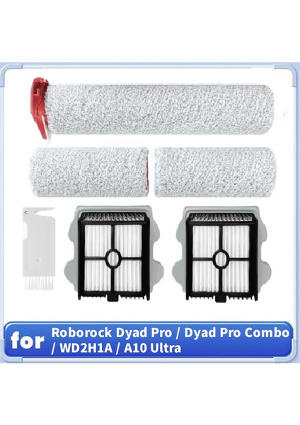 Roborock Dyad Pro / Dyad Pro Combo / WD2H1A / A10 Ultra Yumuşak Fırça Silindiri Hepa Filtreli Elektrikli Süpürge Aksesuarları (Yurt Dışından)