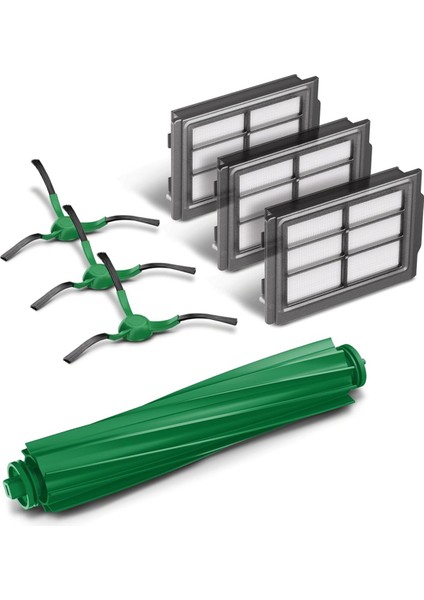 Irobot Roomba Plus 405 ve 505 Combo Robot Ana Yan Fırça Hepa Filtre Aksesuarları Kiti Için Yedek Parçalar (Yurt Dışından)