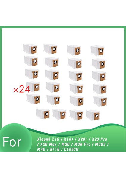 Xiaomi X10 / X10+ / X20+ / X20 Pro / X20 Max / M30 / M30 Pro / M30S / M40 / B116 / C102CN Elektrikli Süpürge Parçaları Için Toz Torbaları (Yurt Dışından)