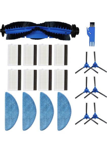 Cecotec Conga 2290 Ultra 05661 Robot Süpürge Yedek Parçaları Aksesuarları Ana Yan Fırça Hepa Filtre Paspas Pedleri Bez (Yurt Dışından)