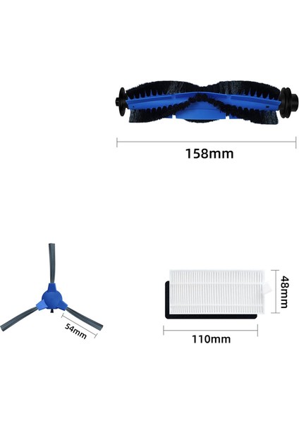 Cecotec Conga 2290 Ultra 05661 Robot Süpürge Yedek Parçaları Aksesuarları Ana Yan Fırça Hepa Filtre Paspas Pedleri Bez (Yurt Dışından) fiyatları