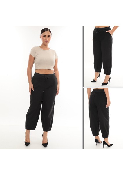 Büyük Beden Kadın Mom Kışlık Spor Şık Pantolon