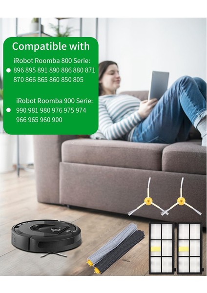 Irobot Roomba Serisi 800 ve 900 Için Uyumlu Yedek Parçalar, 866, 871, 880, 890, 960, 966, 971, 976 Için Fırça Aksesuarları (Yurt Dışından) modelleri