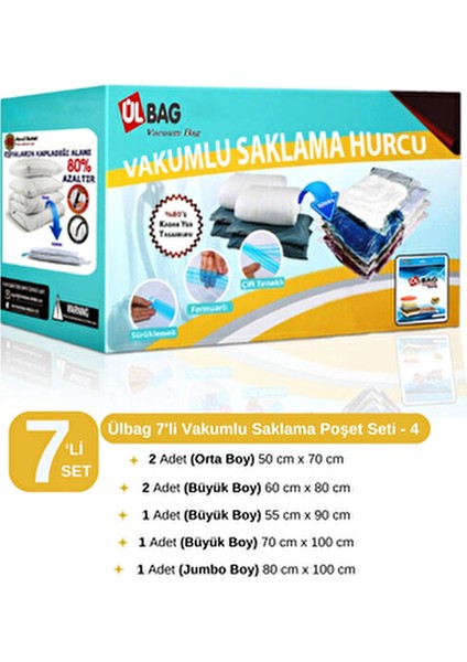 7'li Vakumlu Saklama Poşeti Seti modelleri
