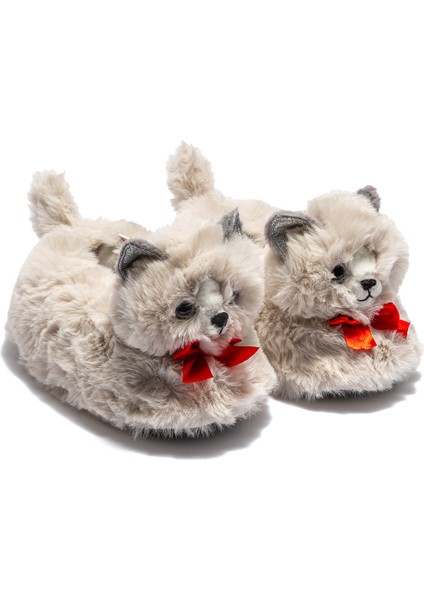 Sisi Kadın Hayvanlı Panduf Gri 36/41