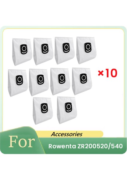 Rowenta ZR200520/540/740 Süpürge Aksesuarları Temizleyici Parçaları Yedek Parçaları Için 10 Adet Toz Torbası (Yurt Dışından)