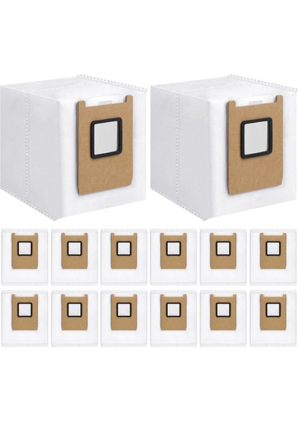 Eufy E28 OMNI/E25 Omni Robot Süpürge Için 14'lü Toz Torbası, 3l Büyük Kapasite, Ağır Hizmet Tipi 4 Katmanlı Yırtılabilir Süpürge Torbaları (Yurt Dışından)