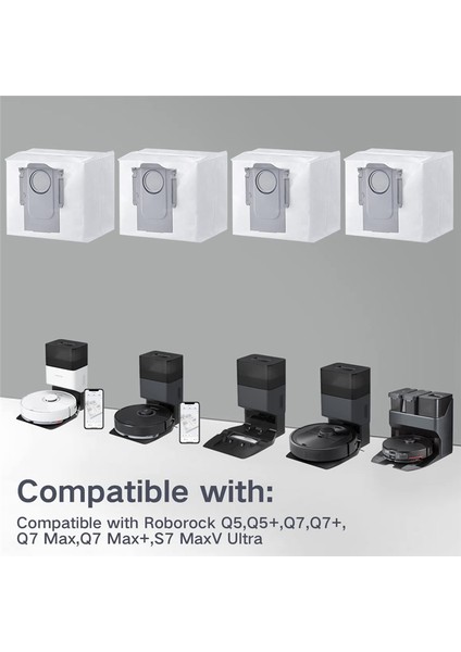 Aksesuarlar Toz Torbası Toplayıcı Aksesuar Yedek Parçaları Roborock Q5+ Q7 S7 Maxv Ultra Q7 Max+ S7 Pro Ultra Temizleyici (Yurt Dışından) fırsatları