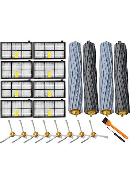Irobot Süpürme Robotu 800 900 Serisi Aksesuarları 870/871/880/980/990 Yan Fırça Rulo Fırça Filtresi Için Uygundur (Yurt Dışından)
