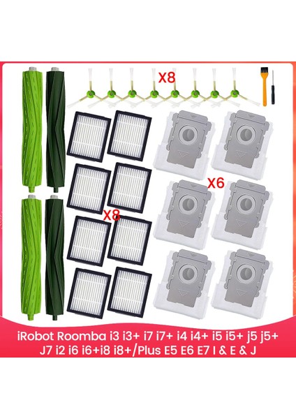 Irobot Roomba I3 I3+ I7 I7+ I4 I4+ I5 I5+ J5 J5+J7 I2 I6 I6+I8 I8+/plus E5 E6 E7 I & E & J Serisi Için Yedek Parçalar (Yurt Dışından)