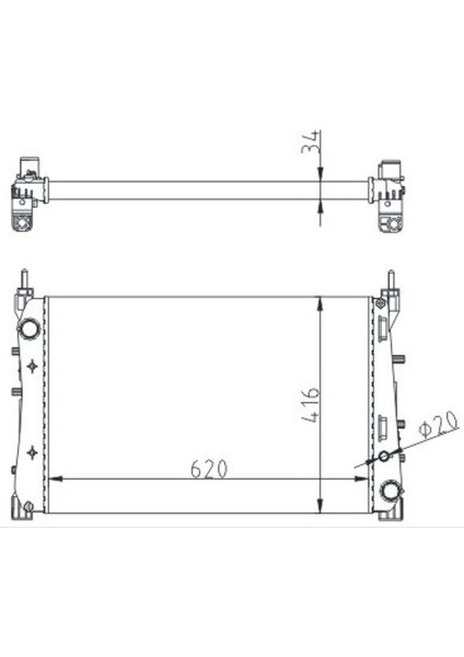 733109 - Radyatör Fıat Lınea 1.3 D 2007