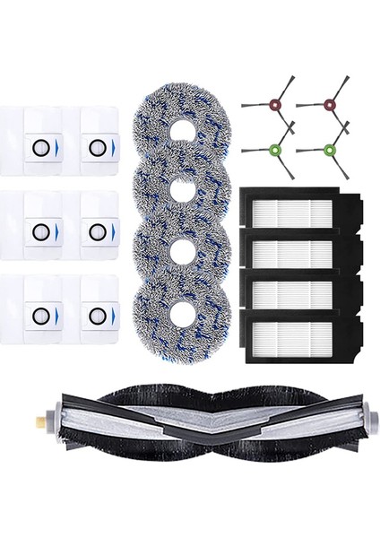 Ecovacs X1 Omni Turbo Vakum Robotu Yedek Parçaları Ana Fırça Rulo Yan Fırça Filtresi Paspas Pedleri Toz Torbası Aksesuarları (Yurt Dışından) modelleri