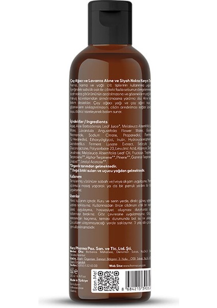 Çay Ağacı ve Lavanta Akne ve Siyah Nokta Karşıtı Tonik 200 ml fiyatları