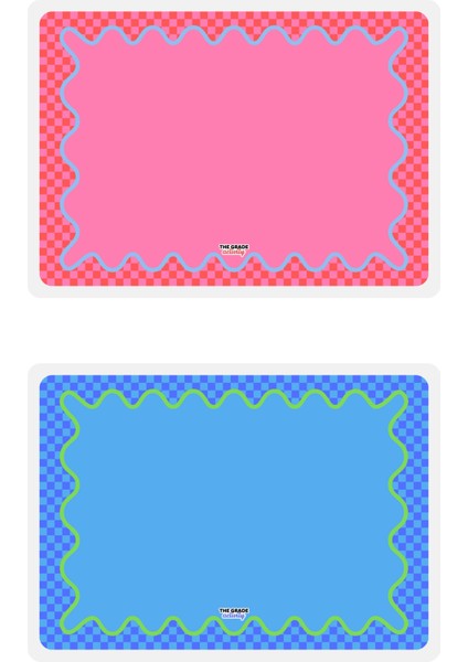 Amerikan Servisi 2'li Renkli Damalı Sofra ve Ev Dekorasyon Yemek Altlığı 42X28