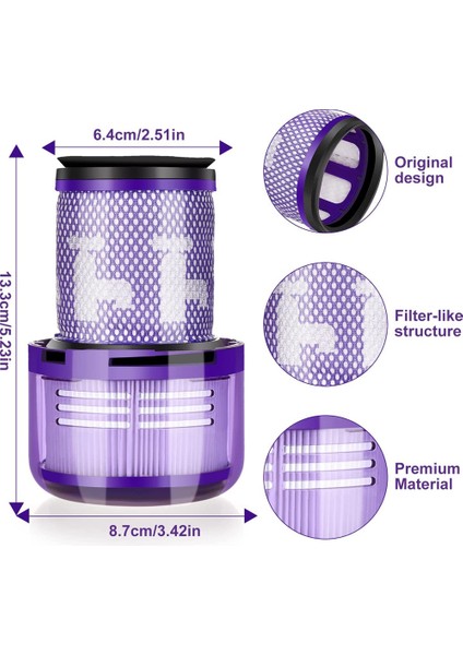 Dyson V12 Detect Slim Kablosuz Elektrikli Süpürge Için 2 Adet Yedek Filtre, Parça 971517-01 ile Karşılaştırın (Yurt Dışından) indirimleri