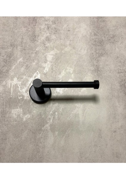 Paslanmaz Lüx Mat Siyah Wc Açık Tuvalet Kağıtlığı