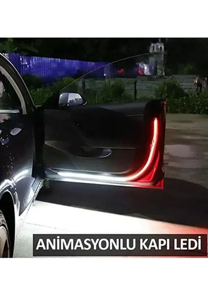 Araba Kapı Altı LED Yanıp Sönen Ikaz Ledi Kayar LED Kayan LED Animasyonlu Ikaz Uyarı Ledi