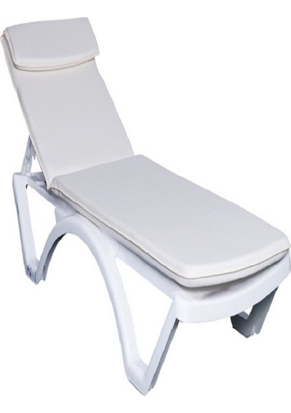 Special Düz Yastıklı Şezlong Minderi Ekru - 1526-10526