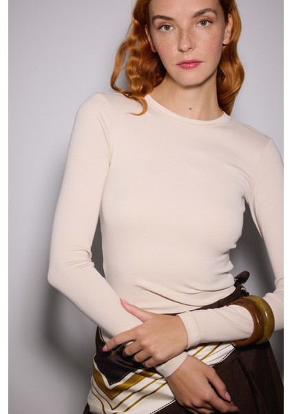 x Ngulincetin Bisiklet Yaka Uzun Kol Üst modelleri