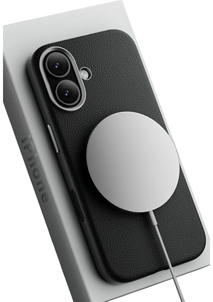 Allzey Joko Iphone 17 Wonder Deri Magsafe Kapak - Siyah modelleri