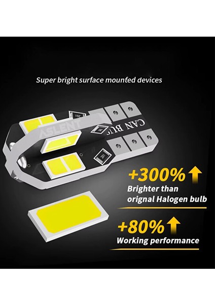 T10 LED Dipsiz W5W Canbus 12 Ledli Beyaz Park Plaka Ampul 2 Adet modelleri
