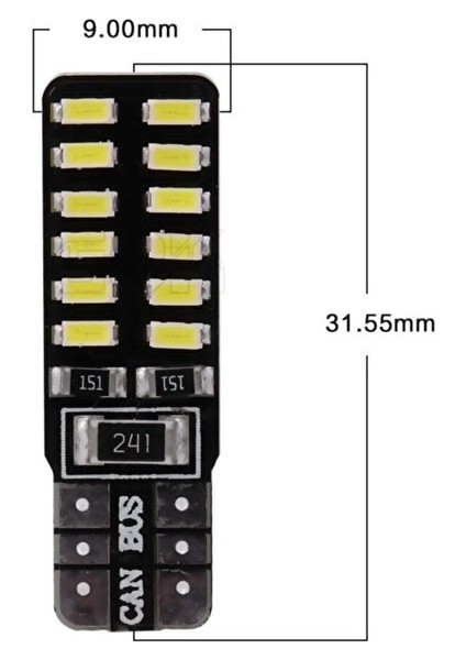 T10 LED Dipsiz W5W Canbus 24 Ledli Beyaz Park Plaka Ampul 2 Adet fiyatları