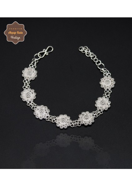 Kişniş Bereket Model 925 Ayar Gümüş Telkari Kadın Bileklik 201024685
