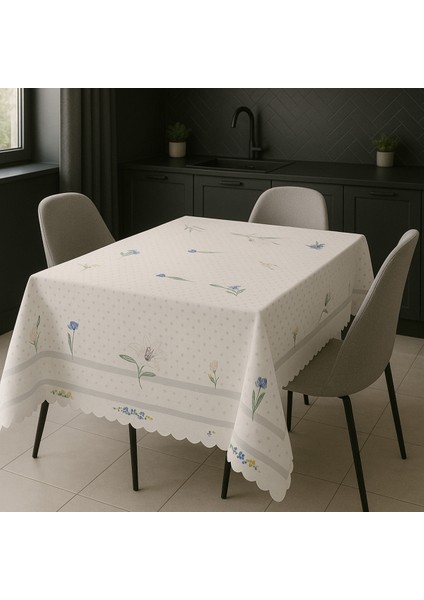 Leke Tutmaz Masa Örtüsü 3D Dijiital Baskılı Benekli Çiçek Flowers fiyatları