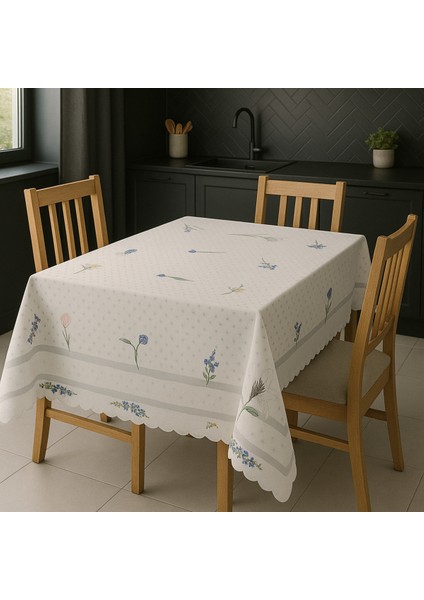 Leke Tutmaz Masa Örtüsü 3D Dijiital Baskılı Benekli Çiçek Flowers modelleri