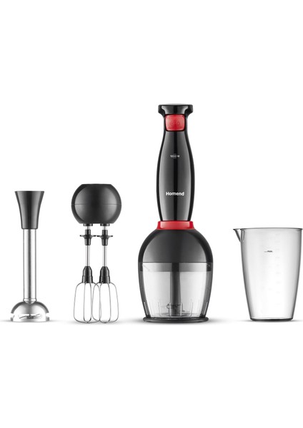 Handmaid 1967H Blender Set Siyah Kırmızı