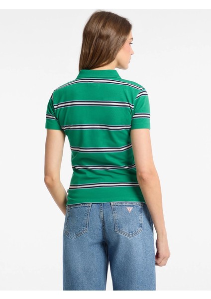 Jeans Kadın Çok Renkli Slim Fit Polo T-Shirt W5YP40KCYR1-S83J modelleri